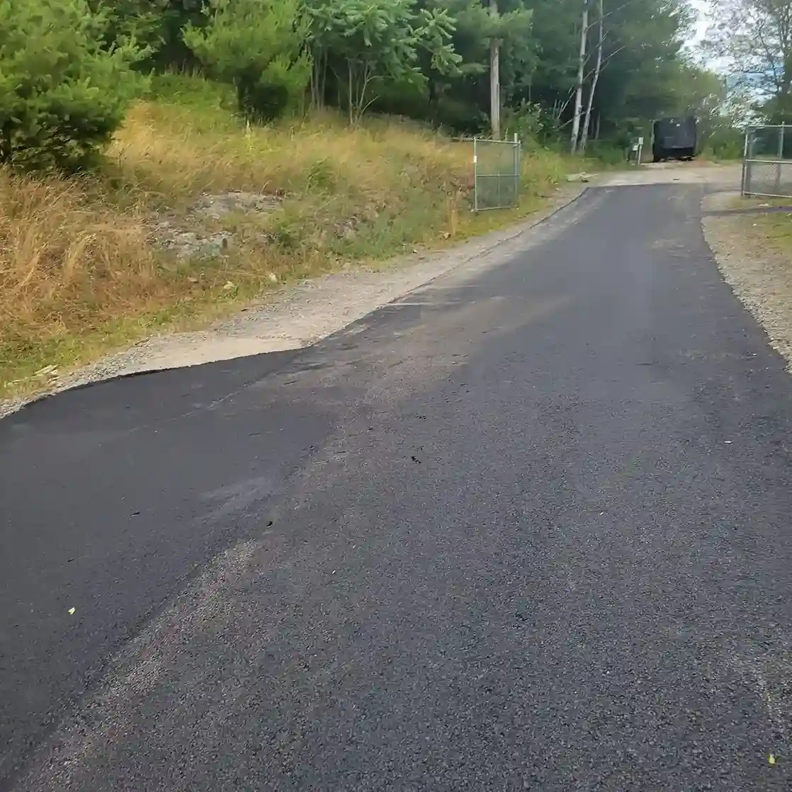 Fresh Asphalt Paving on Residential Road